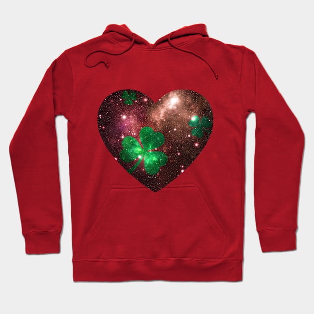 Shamrock in heart Hoodie by FullMoon